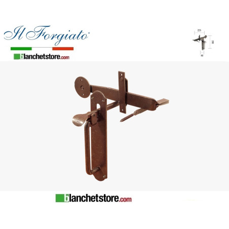 Serrure forgé avec poignée Le Forgé vieilli FM 037 Rouille