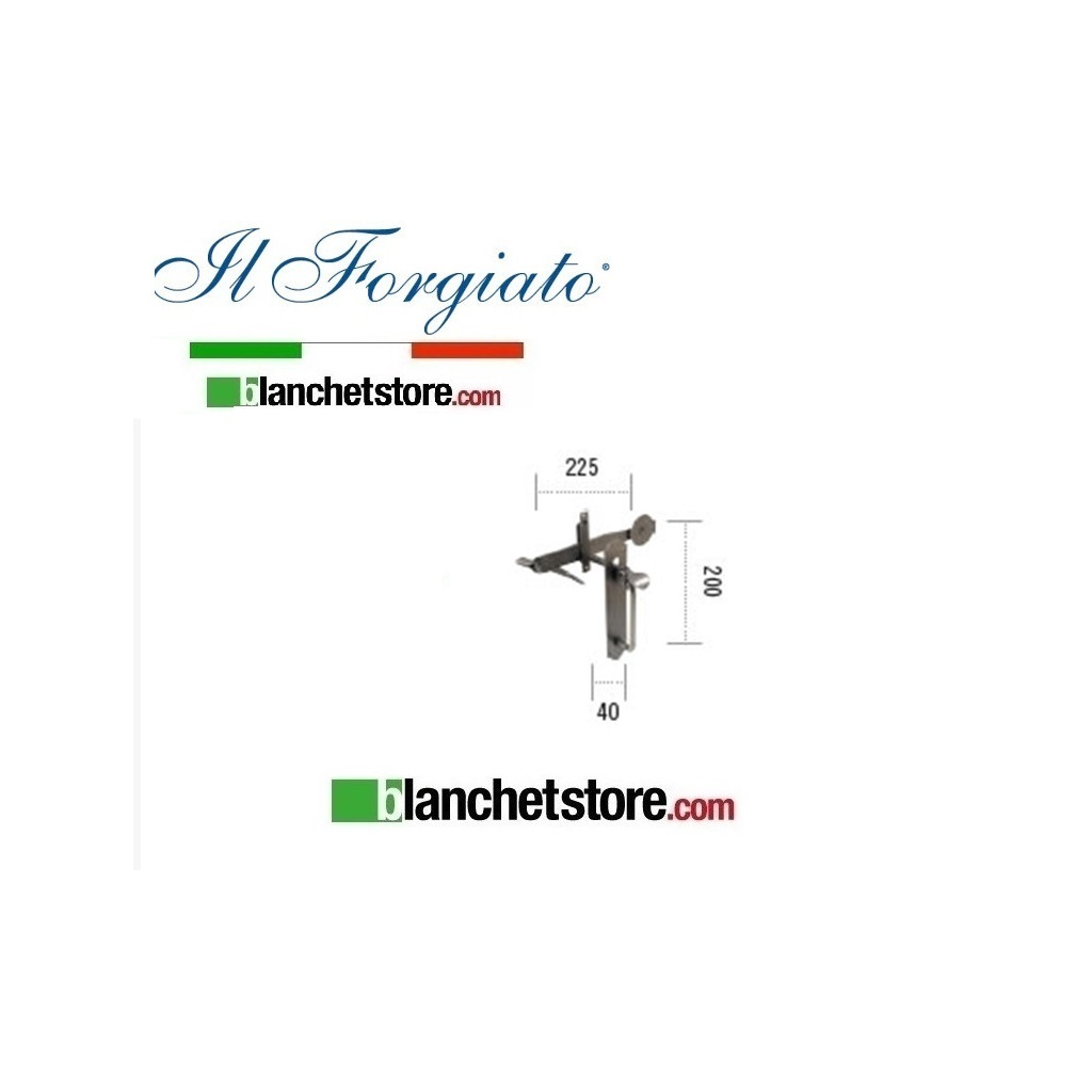 Serrure forgé avec poignée Le Forgé vieilli FM 037 Rouille