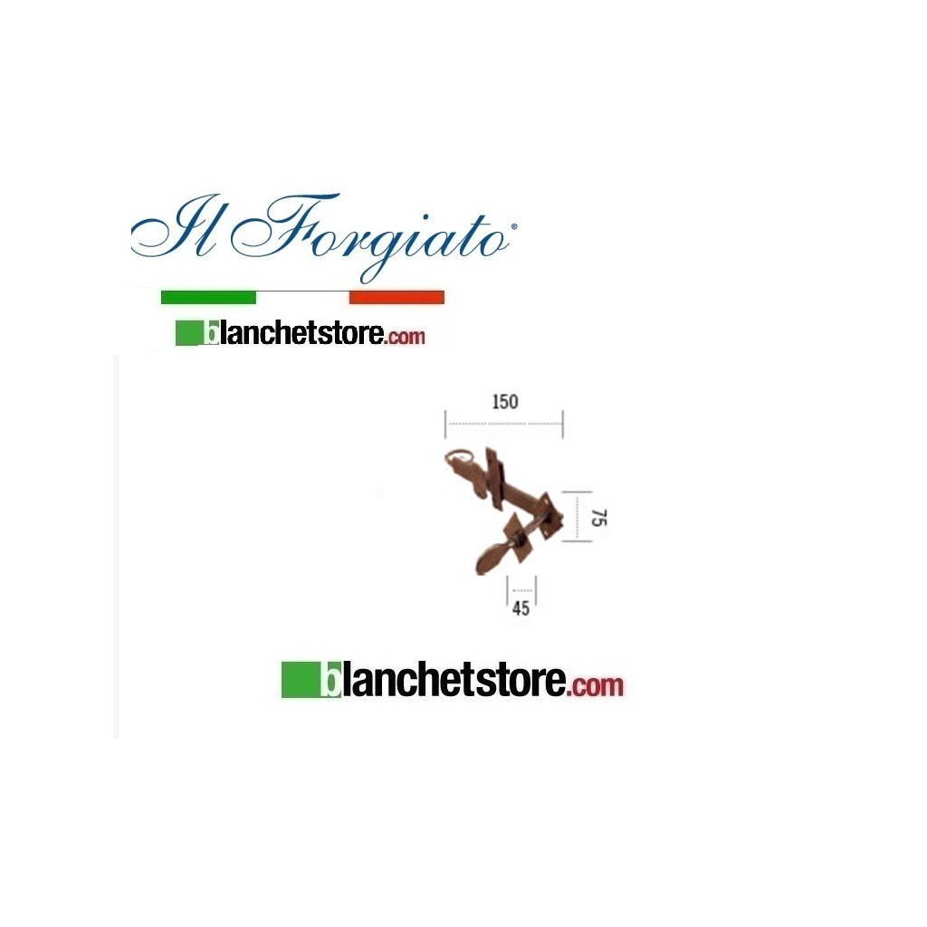 Saltarello forgiato con asta corta e impugnatura Il Forgiato invecchiato FF 290.FC Ruggine