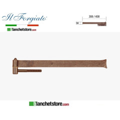 Forged door hinge with screw hinge La Forgée Aged FF 291.30V Rust pin d.14 30x300mm