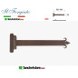 Forged hinge Flat with lis La Forgée aged FF 276.40.FT Rusty Pin d.14 40x400mm