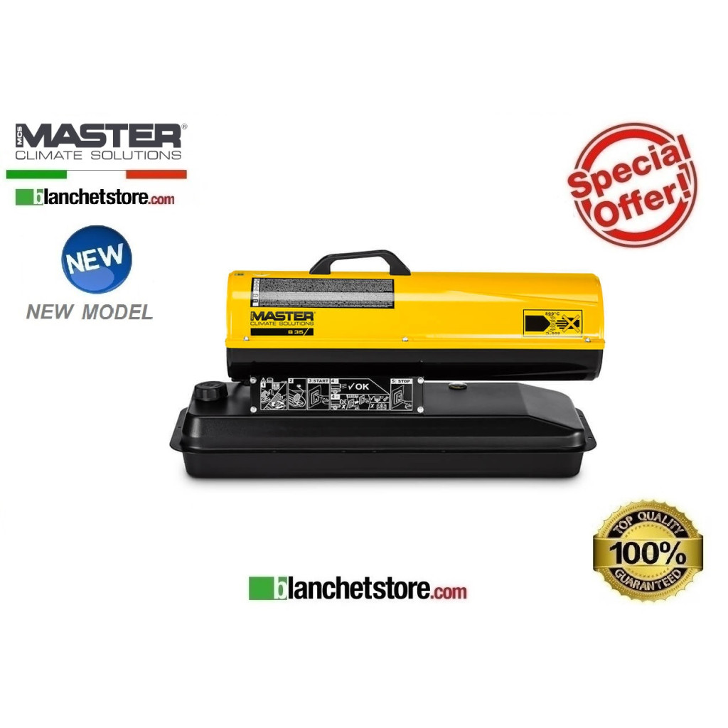 Master B 35 diesel-powered hot air generator, 10 kW, 280 m³/h