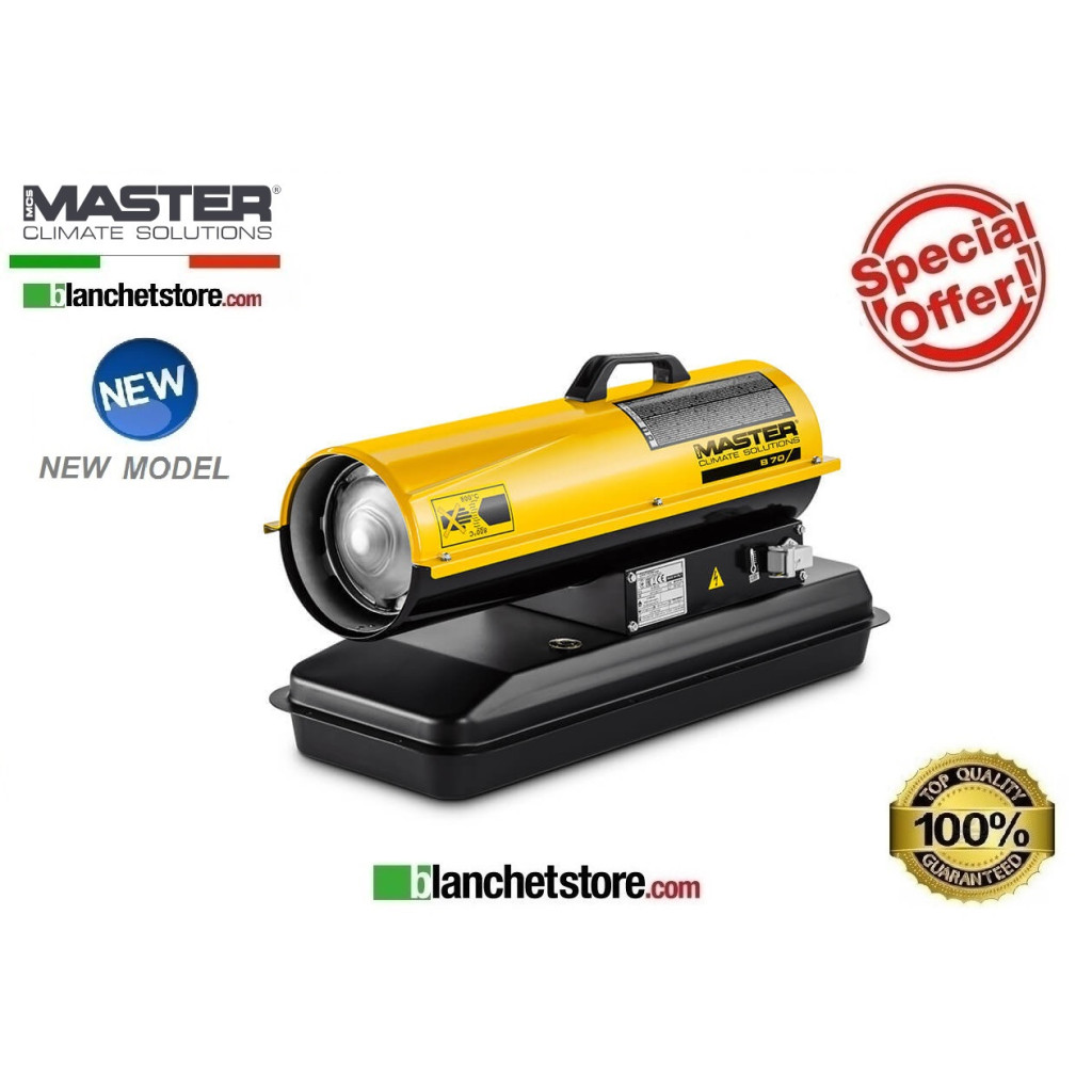 Master B 70 diesel-powered hot air generator, 20 kW, 400 m³/h