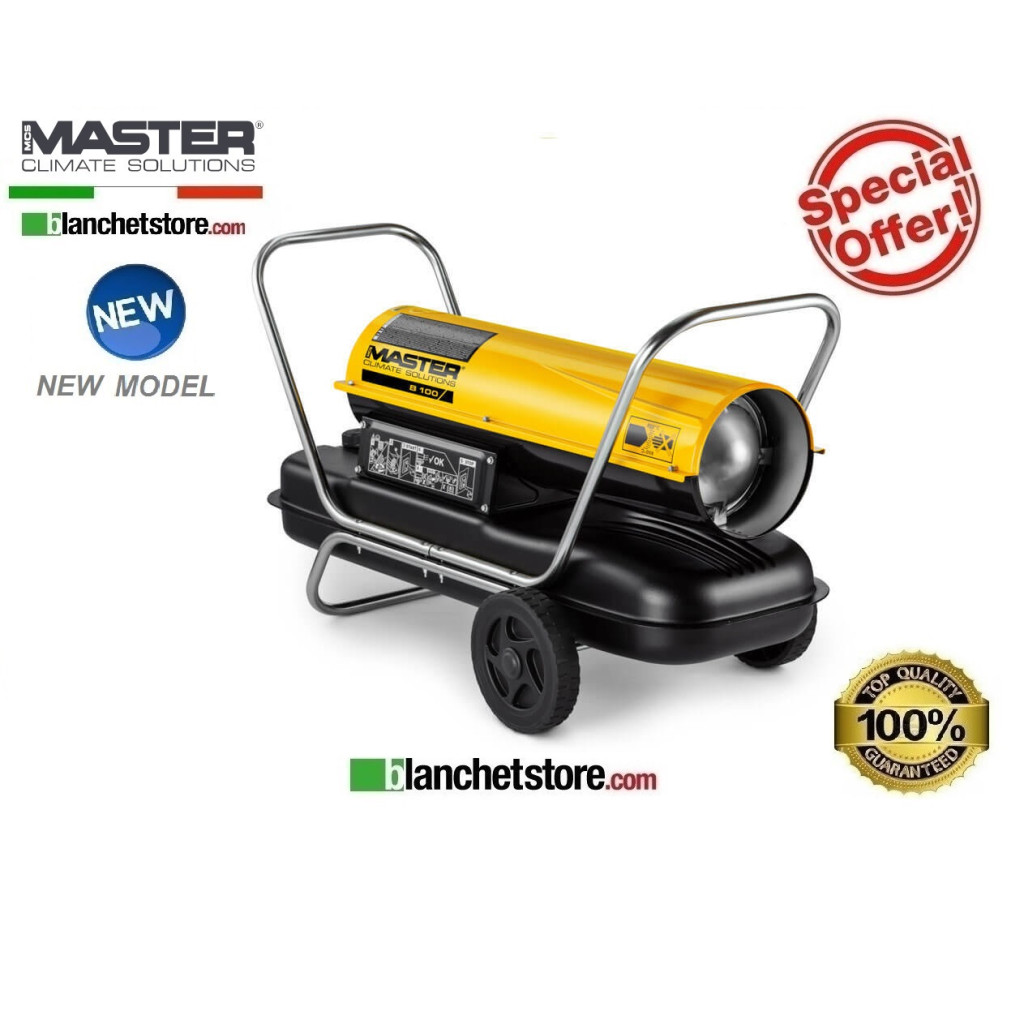 Master B 100 diesel-powered hot air generator, 29 kW, 800 m³/h