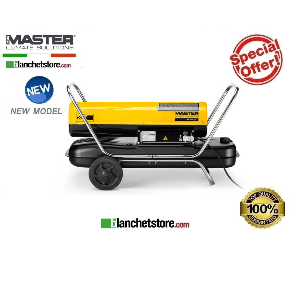 Master B 100 diesel-powered hot air generator, 29 kW, 800 m³/h