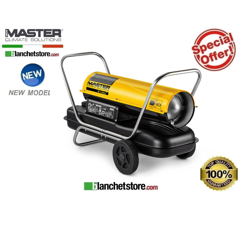 Master B 150 diesel-powered hot air generator, 44 kW, 900 m³/h