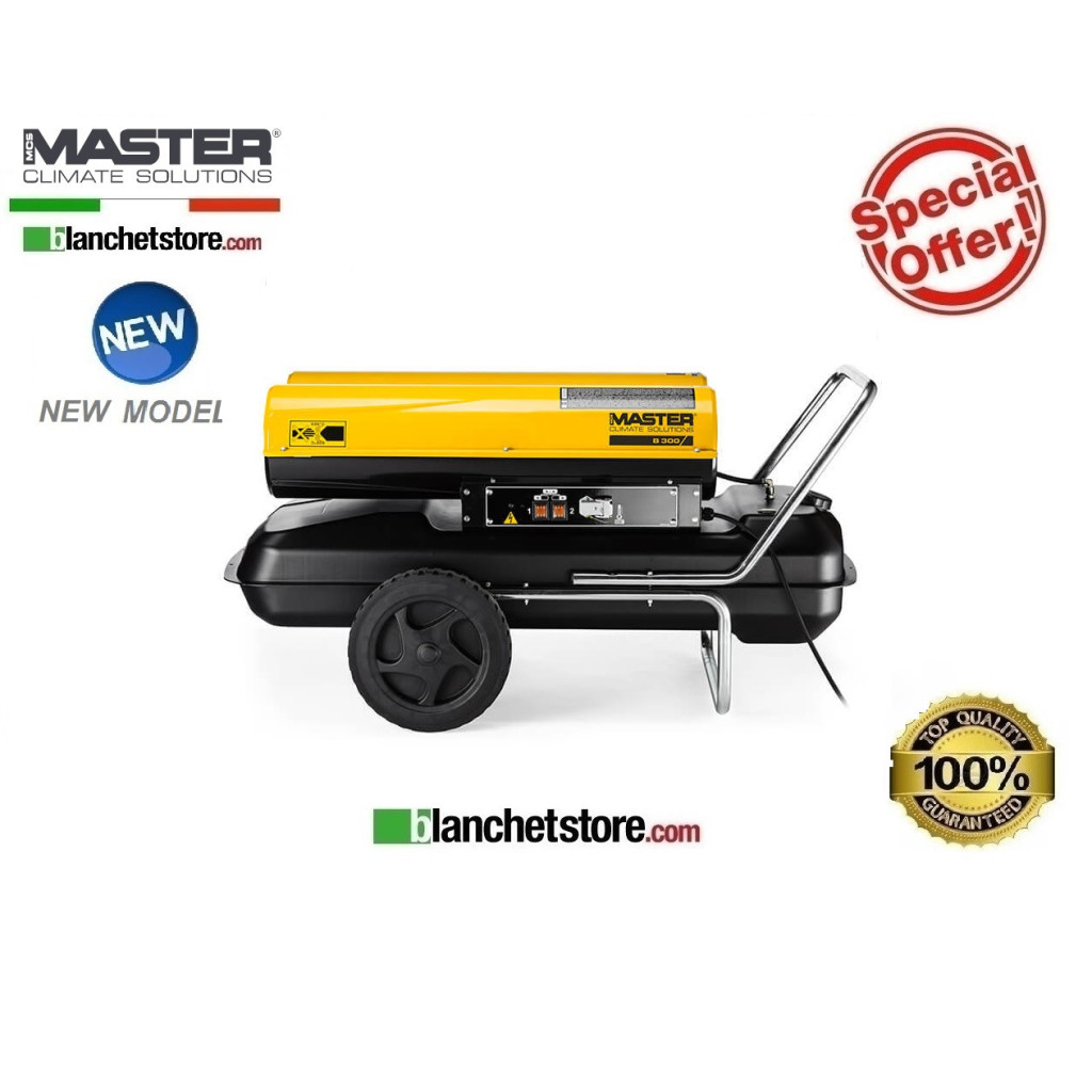 Master B 300 diesel-powered hot air generator, 44/88 kW, 900/1800 m³/h