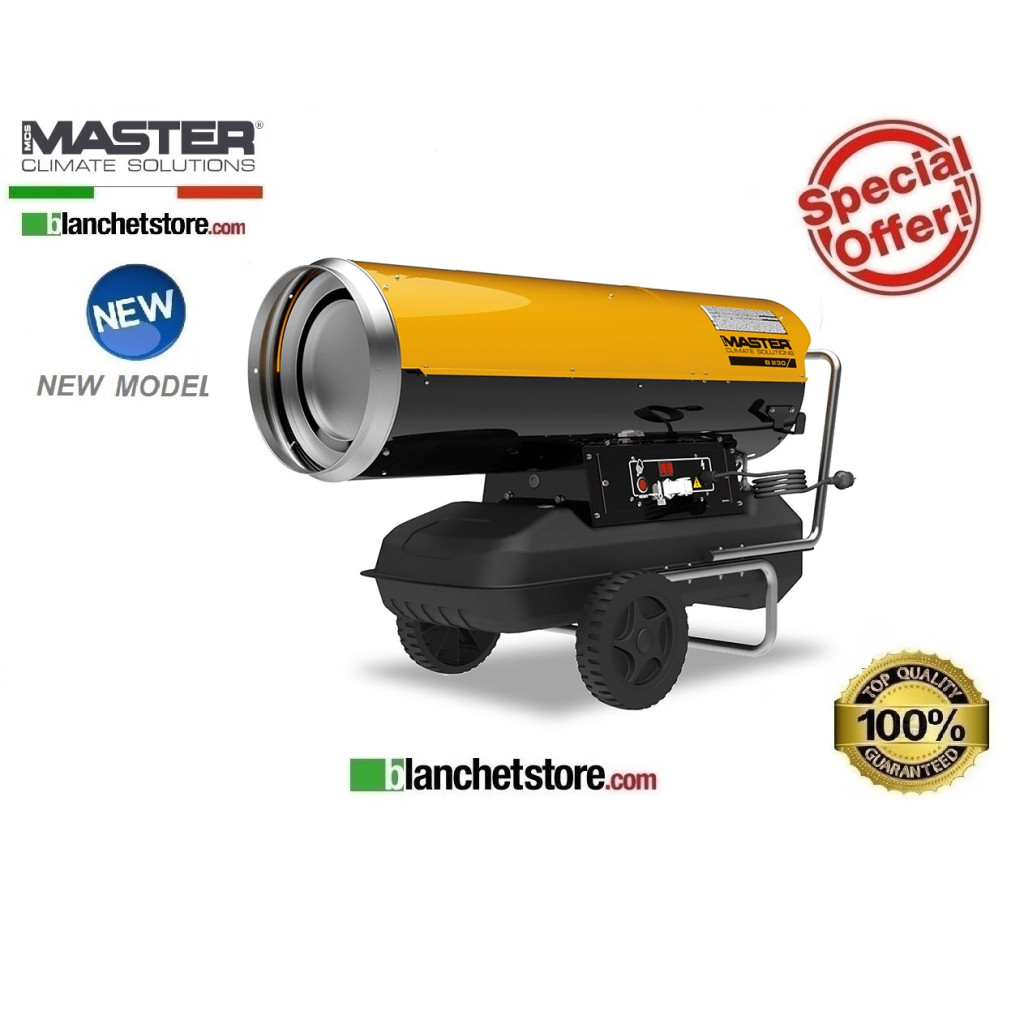 Master B 230 diesel-powered hot air generator, 65 kW, 3000 m³/h
