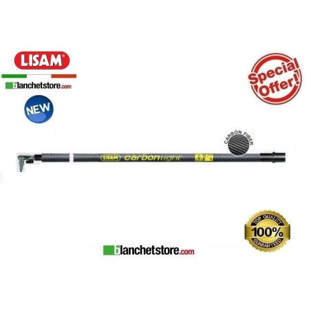 ASTA CARBON LIGHT LISAM 9160 IN FIBRA DI CARBONIO PER ABBACCHIATORE CON RUBINETTO Mt.1.00