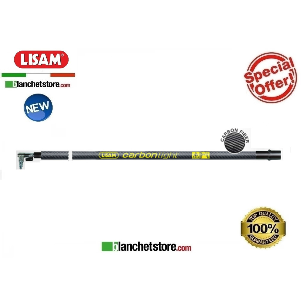 ASTA CARBON LIGHT LISAM 9164 IN FIBRA DI CARBONIO PER ABBACCHIATORE CON RUBINETTO Mt.3.00
