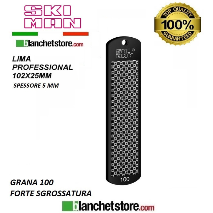 Diamond File PVC mm 100 Grana 100 -NERO-