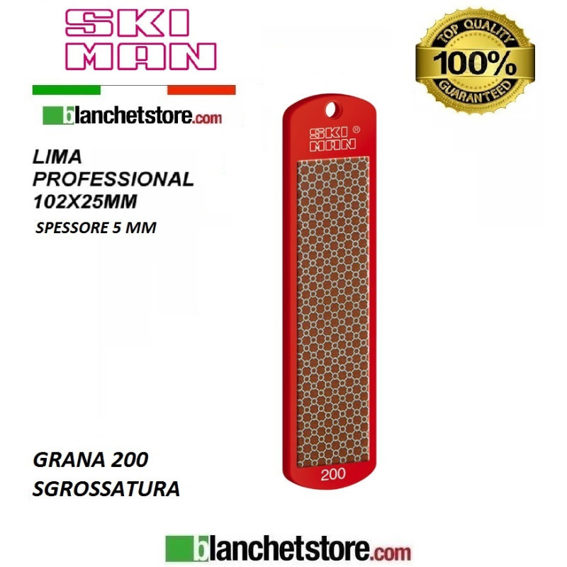 Diamond File PVC mm 100 Grana 200 -ROSSO-