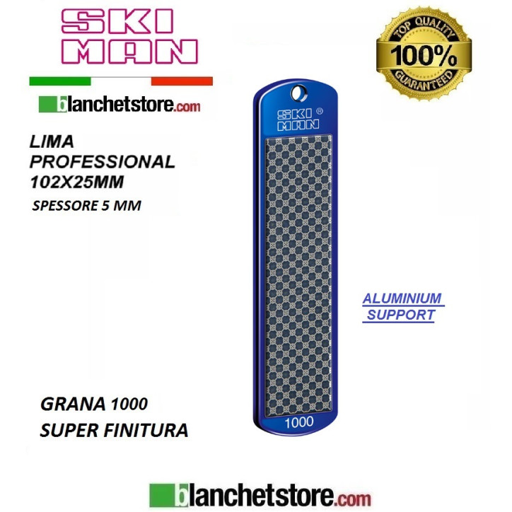 Diamond File Aluminium mm 100 Grit 1000 -BLUE-