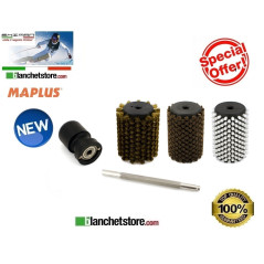 Kit spazzole rotanti Maplus con impugnatura Cm. 10 ottone MTO065