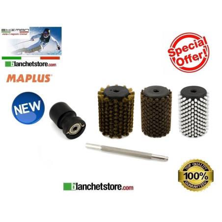 Kit spazzole rotanti Maplus con impugnatura Cm. 10 ottone MTO065