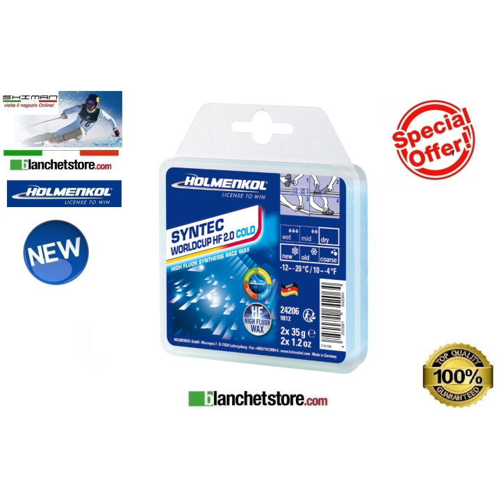 Wax Holmenkol Syntec Worldcup Cold HF 2.0 Gr 2x35 Blue Wax Holmenkol Syntec Worldcup Cold HF 2.0 Gr 2x35 Blue