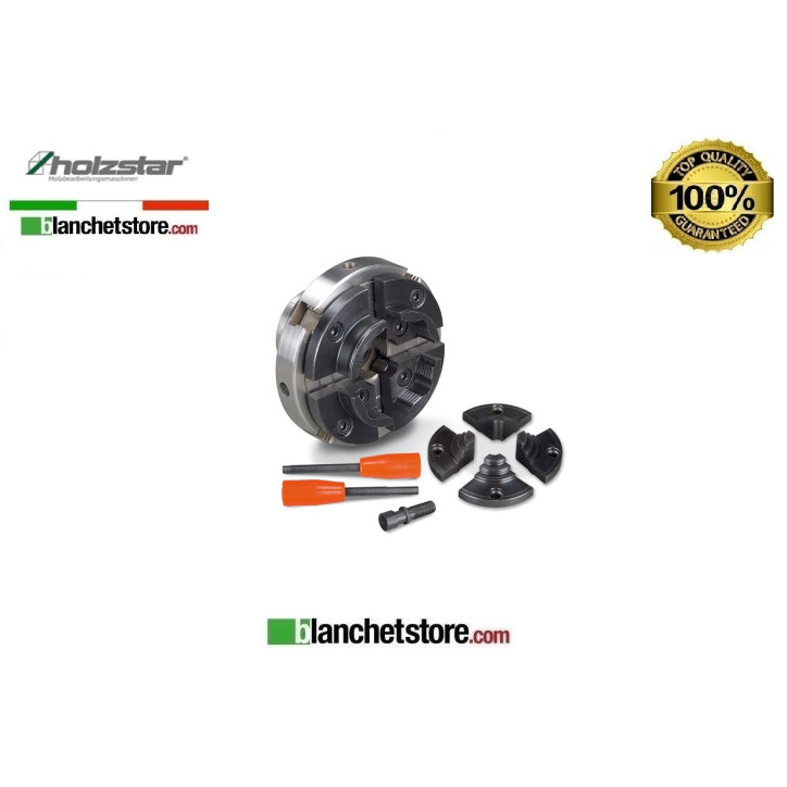 Mandrino a 4 griffe Holzstar 5931023 4-JAW CHUCK M 33X3.5 D.100 Mandrino a 4 griffe Holzstar 5931023 4-JAW CHUCK M 33X3.5 D.100