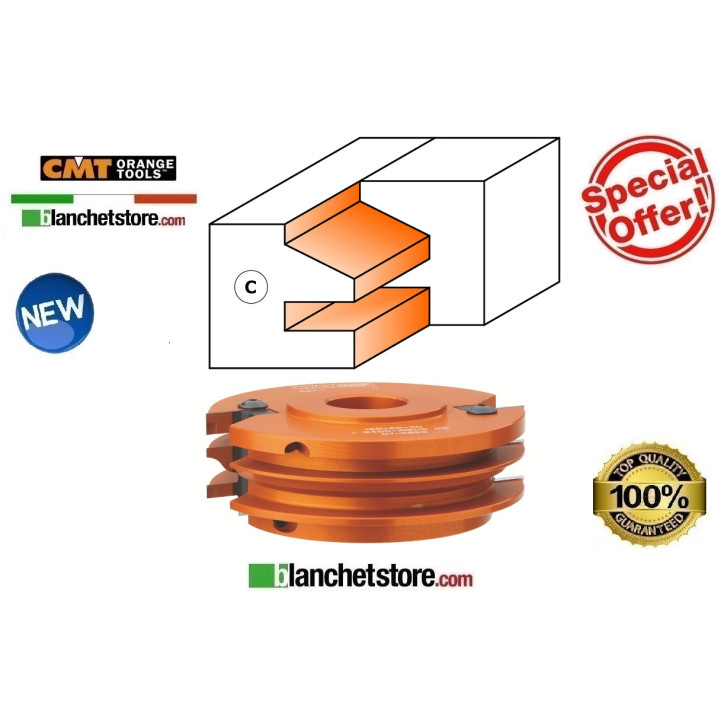 Testa portacoltelli per antine e contro profilo CMT 694.014.50C 130X50 Z 2 -PROFILO C- Testa portacoltelli per antine e contro profilo CMT 694.014.50C 130X50 Z 2 -PROFILO C-