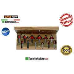 Set frese per legno 12 pezzi CMT 800.503.11 Gambo 6.35 mm