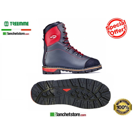 Stivale boscaiolo antitaglio pelle con cuciture 1114 N.38 Red