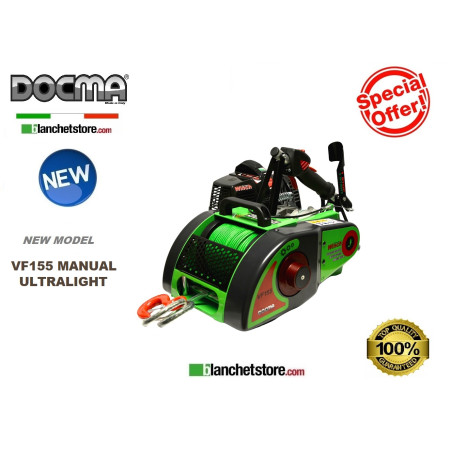 Forest Winch Docma VF155 MANUAL ULTRALIGHT Complete with ULTRA-RESISTANT rope (310245) DY-FOREST in fabric d.5 x 80 Mt 980013