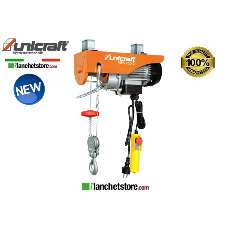 MONTACARICHI ARGANO ELETTRICO UNICRAFT MES-2 PORTATA 250KG