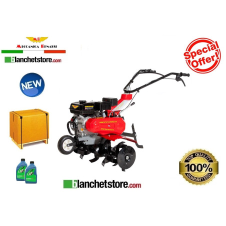 Motobineuse Meccanica Benassi RL350L Loncin G200F Vit. 2+1 6.5HP Equipee avec Fraises cm 85 avec disques laterals