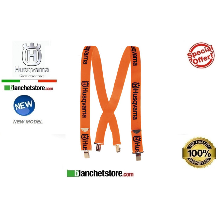 Husqvarna suspenders with metal clips