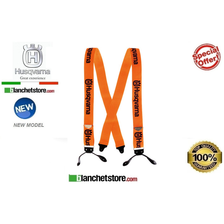 Husqvarna suspenders with leather eyelets Husqvarna suspenders with leather eyelets