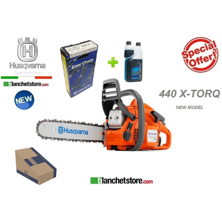 Chainsaw Husqvarna 440II xTorq complete with guide 16" + chaine
