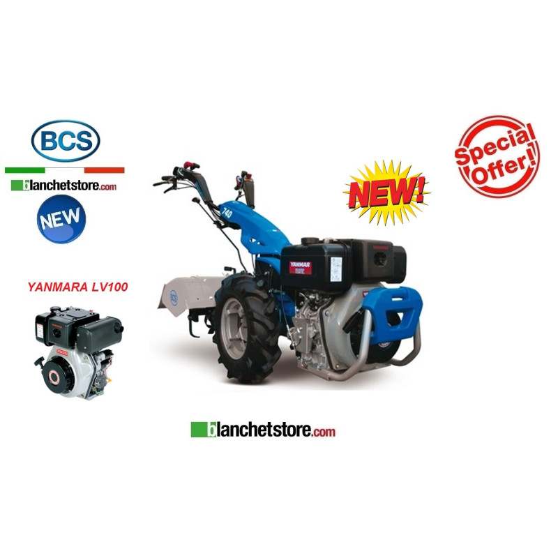 Motocoltivatore bcs 740 motore Yanmar LV100+fresa 80 Avv.Elettr