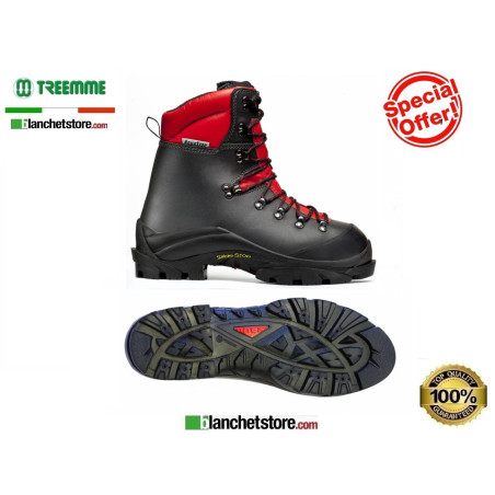 Stivale boscaiolo antitaglio in pelle acquastop 91213 N.41 Blak