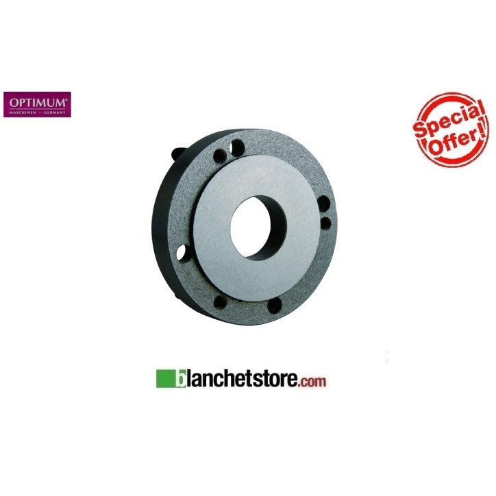 Flange for chuck for Optimum lathe 3440511 D. 125 Short cone attachment