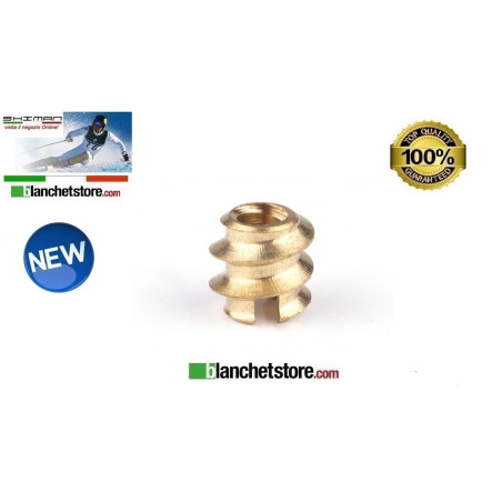 Bushing Brass Screw D. 9 for ski end snow