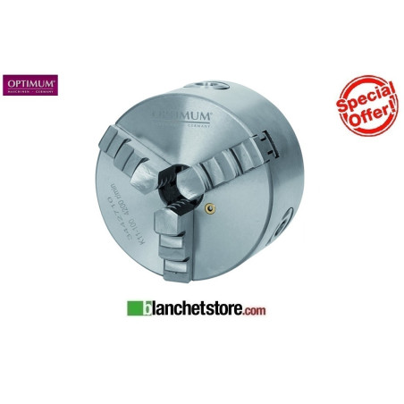 Autocentrante 3 griffe ghisa per tornio Optimum 3442712 D.125 mm Con serraggio concentrico