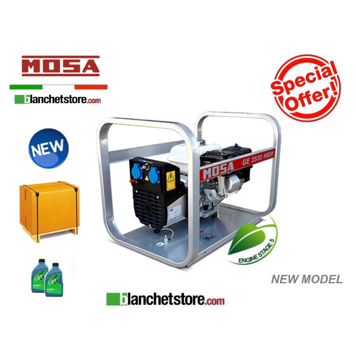 Generatore Mosa gruppo elettrogeno GE 3500 HBM Honda GX200 Generatore Mosa gruppo elettrogeno GE 3500 HBM Honda GX200