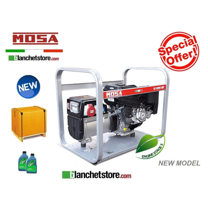 Generateur Mosa group electrogene GE 8000 BBT Brigge & Stratton XR2100 Demarrage a lanceur