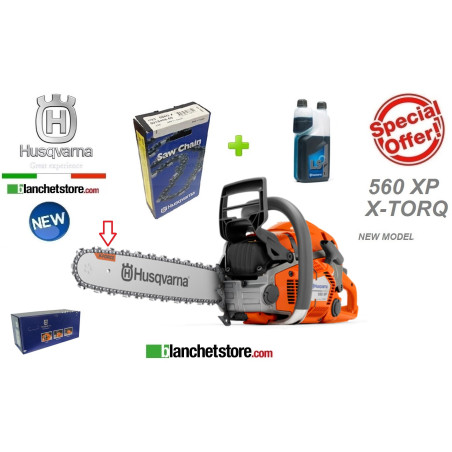 Chainsaw Husqvarna 560 XP xTorq complete with guide 18" + chaine