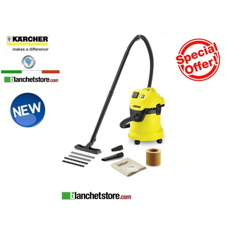 Aspirapolvere per Carrot Karcher WD 3P Partenza automatica 1000W