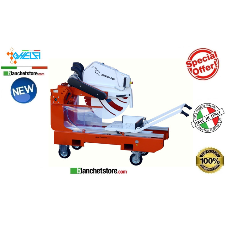 Tile cutter electric GHELFI Dragon 750 with disk d.750 400V Tile cutter electric GHELFI Dragon 750 with disk d.750 400V