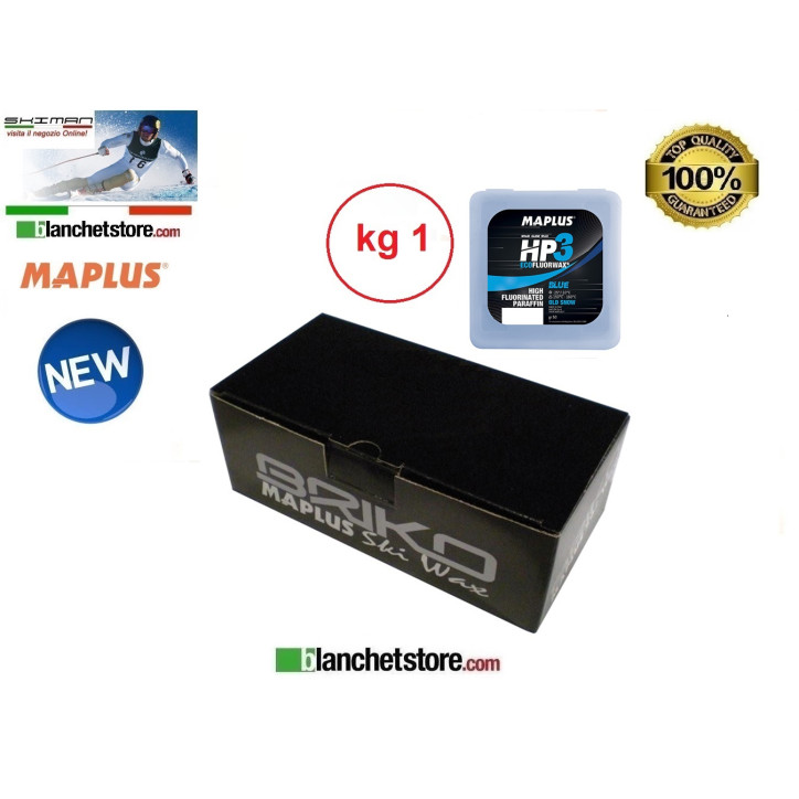 Wax MAPLUS HIG FLUO HP 3 Box Kg 1 BLUE NEW MW0921MN
