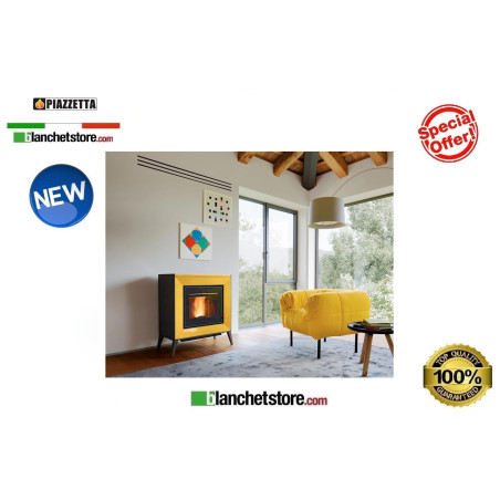 Piazzetta LINE pellet stove with majolica front 9.1Kw