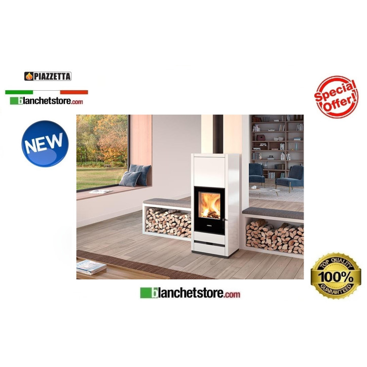 Poile a bois Piazzetta E 928 M Revetement en faiance 8,2Kw