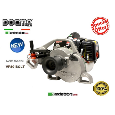 PORTABLE FOREST WINCH DOCMA VF80 + CABLE D.10 X 100 Mt 980005