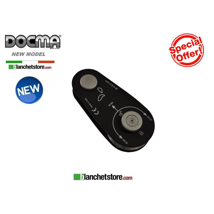 CARRUCOLA IN ALLUMINIO BLACK 40KN 4-6,5 PER VERRICELLI DOCMA 310050 CARRUCOLA IN ALLUMINIO BLACK 40KN 4-6,5 PER VERRICELLI DOCMA 310050