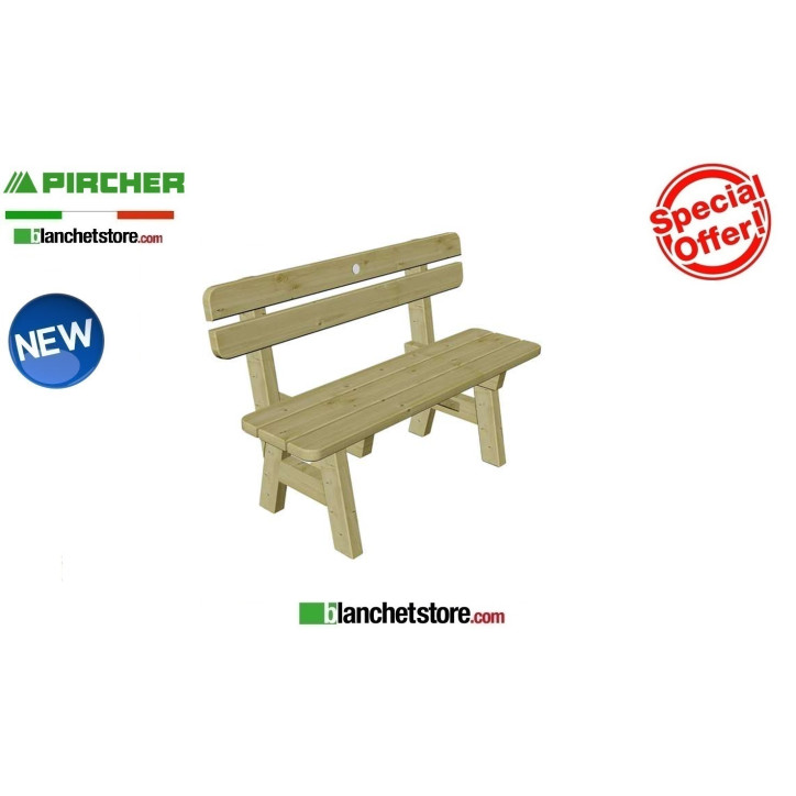 Banc avec dossier Pircher Mod.SIRMIONE 120x54 en meleze