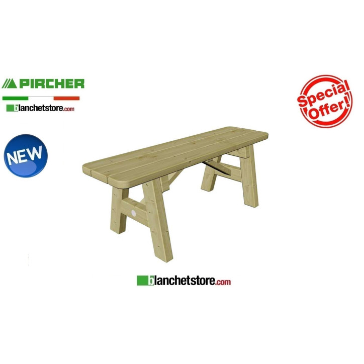 Banc avec dossier Pircher Mod.SIRMIONE 120x54 en meleze