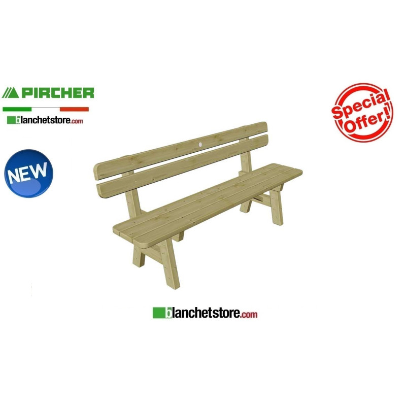 Panca con schienale Pircher Mod. SIRMIONE 178x54 in larice