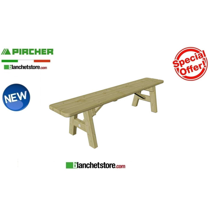 Bench with back Pircher Mod. SIRMIONE 178x54 in larch