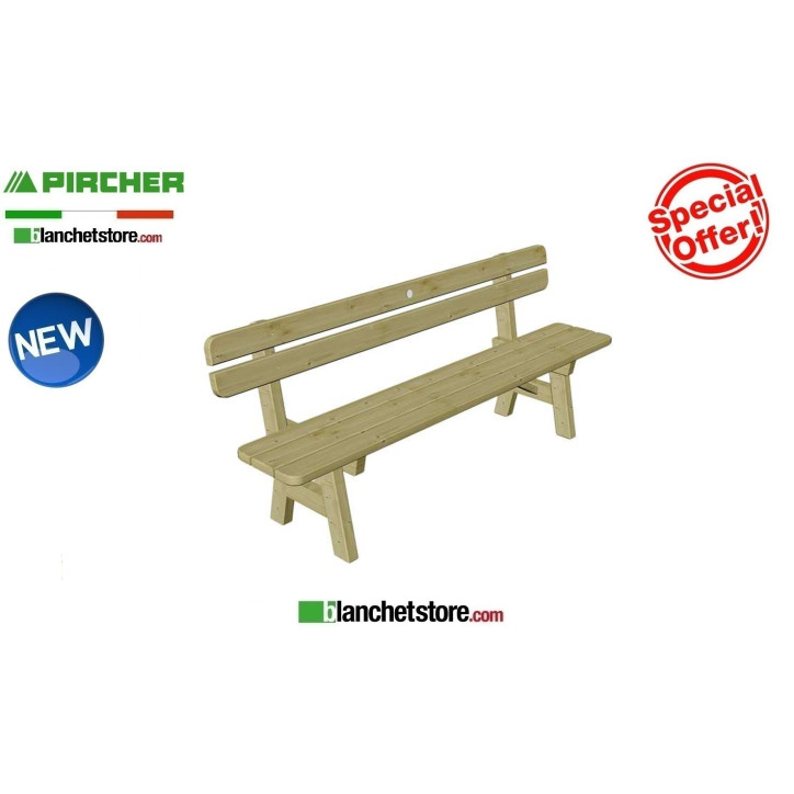 Bench with back Pircher Mod. SIRMIONE 194x54 in larch